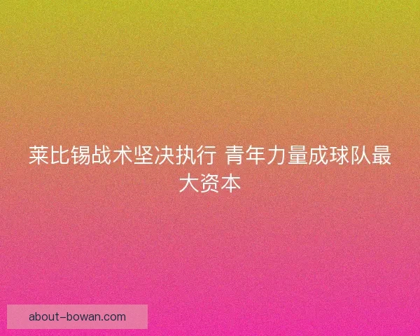莱比锡战术坚决执行 青年力量成球队最大资本
